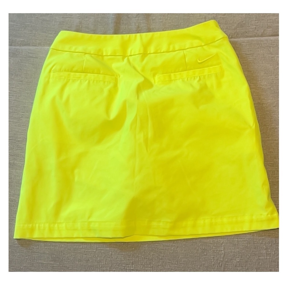 Nike‎ Golf Dri Fit Womens Neon Yellow Athletic Skort Size 0